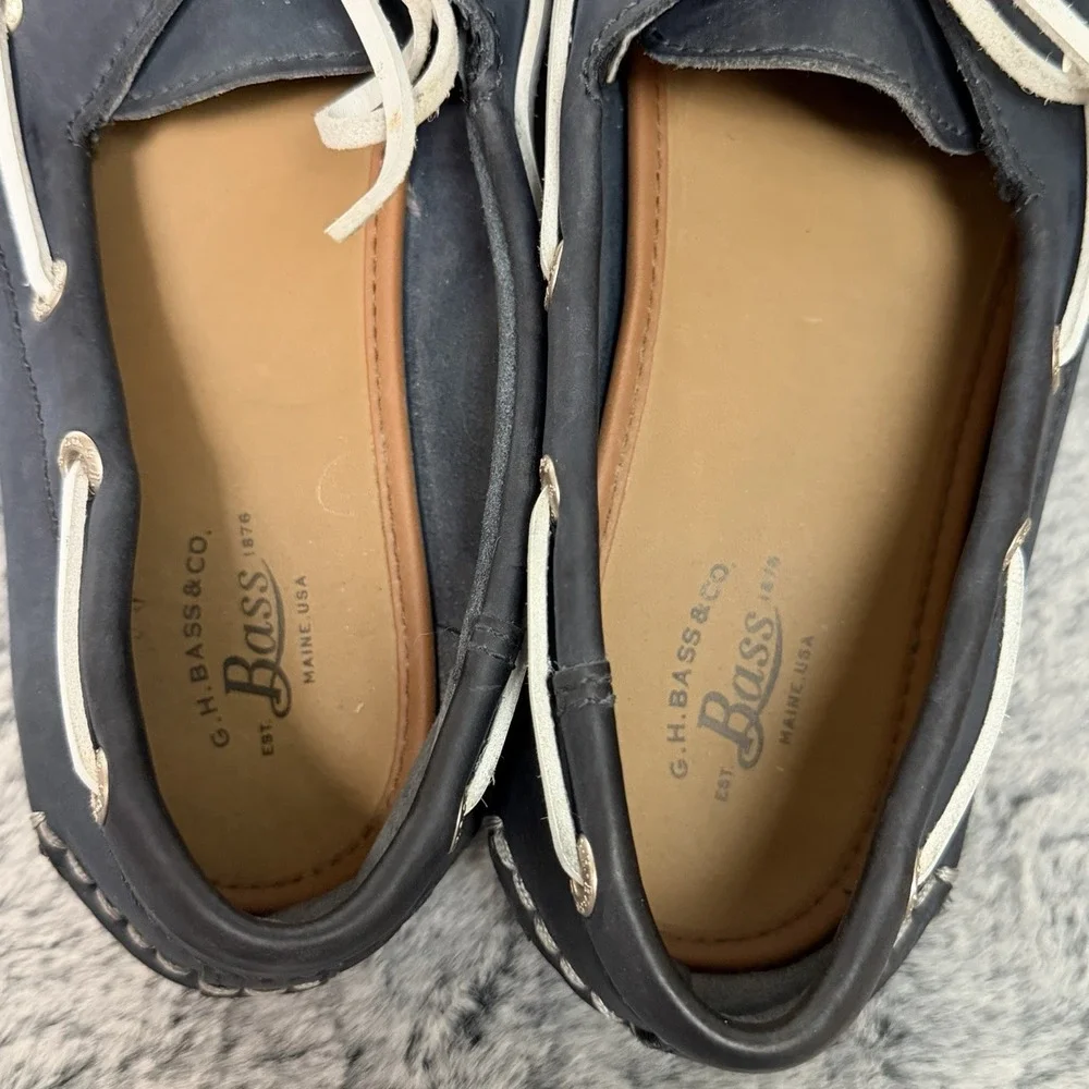 GH Bass Sailor Womens Shoes Size 7.5 M Boat Shoes Steel Navy Blue